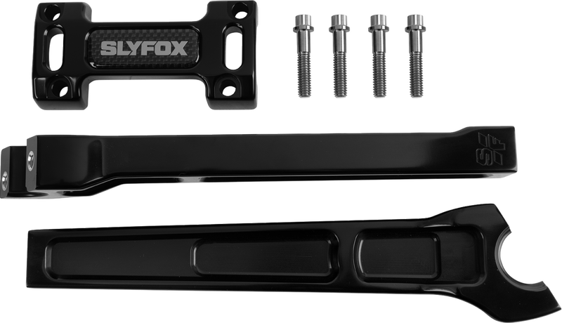 SLYFOX Handlebar Riser Kit - Straight - 1-1/8" Clamping - 10" Rise - Black SF-1003-10-B