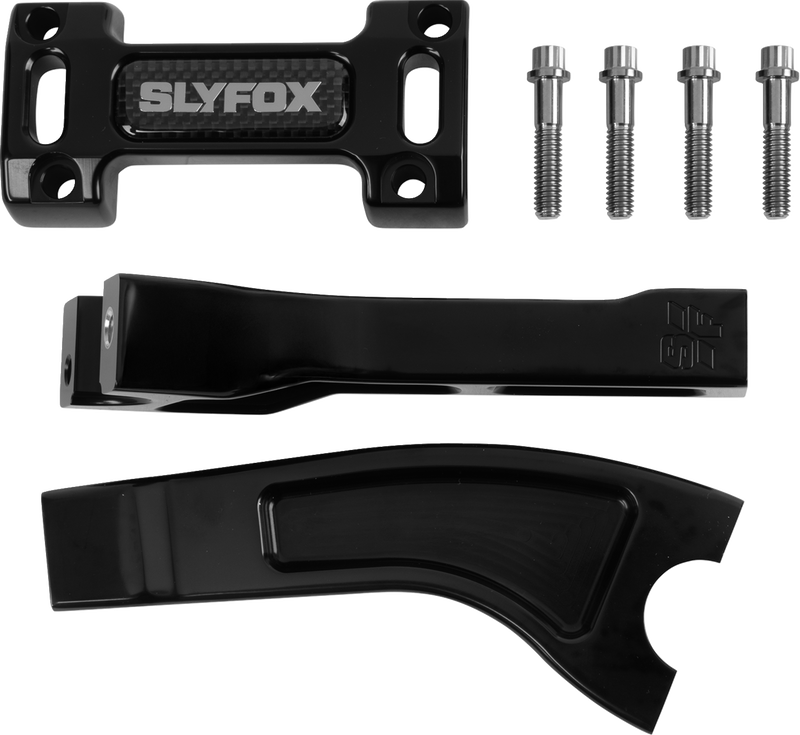 SLYFOX Handlebar Riser Kit - Pullback - 1-1/8" Clamping - 6" Rise - Black SF-1004-06-B