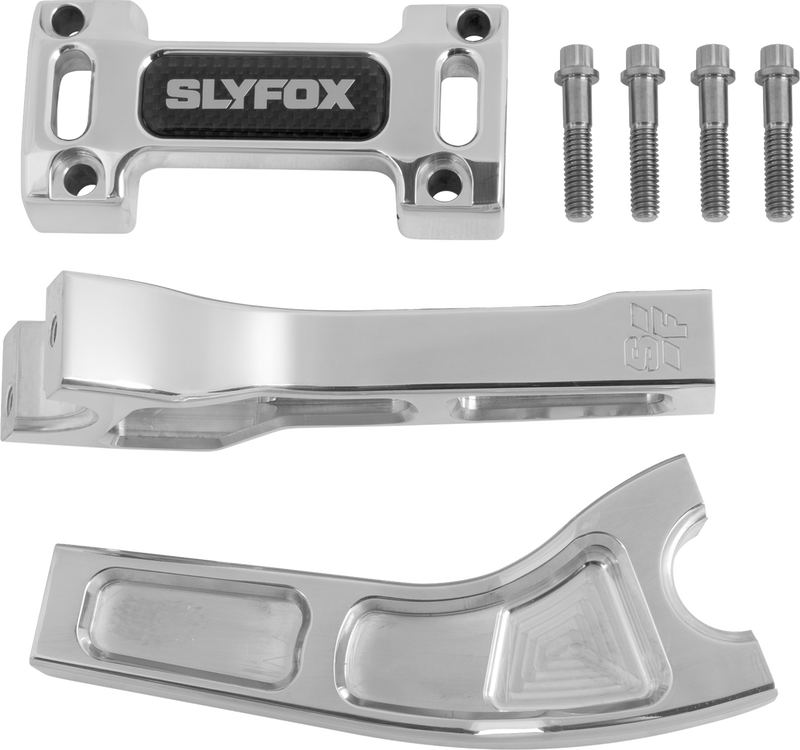 SLYFOX Handlebar Riser Kit - Pullback - 1-1/8" Clamping - 6" Rise - Raw SF-1004-06-R