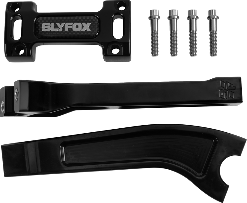 SLYFOX Handlebar Riser Kit - Pullback - 1-1/8" Clamping - 8" Rise - Black SF-1004-08-B