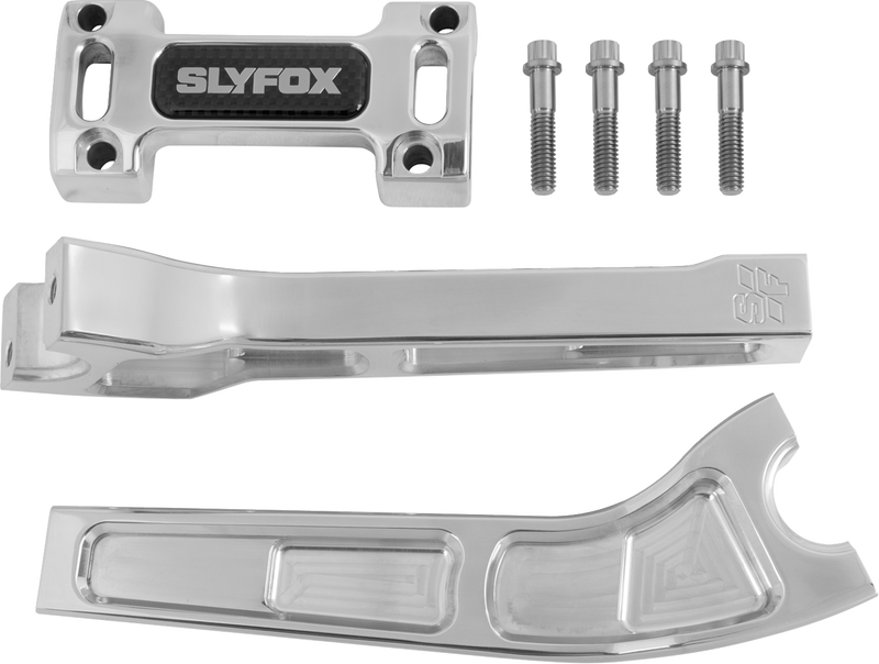 SLYFOX Handlebar Riser Kit - Pullback - 1-1/8" Clamping - 8" Rise - Raw SF-1004-08-R