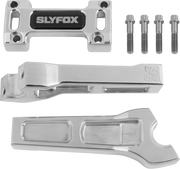 SLYFOX Handlebar Riser Kit - Straight - 1" Clamping - 6" Rise - Raw SF-1001-06-R