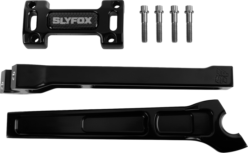 SLYFOX Handlebar Riser Kit - Straight - 1" Clamping - 10" Rise - Black SF-1001-10-B