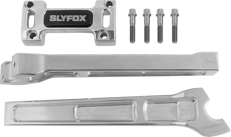 SLYFOX Handlebar Riser Kit - Straight - 1" Clamping - 10" Rise - Raw SF-1001-10-R