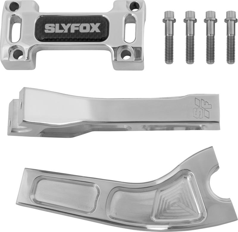 SLYFOX Handlebar Riser Kit - Pullback - 1" Clamping - 6" Rise - Raw SF-1002-06-R