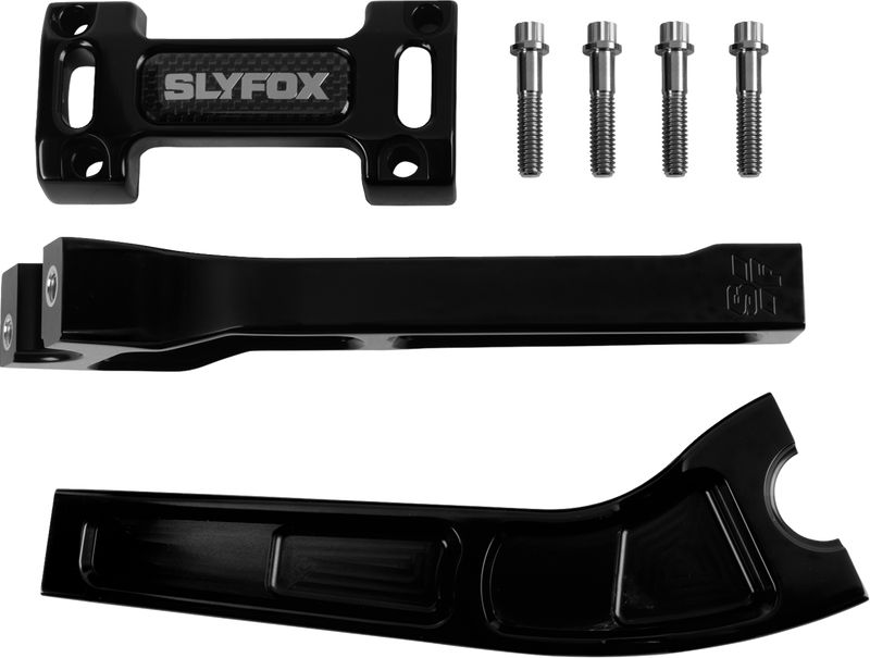SLYFOX Handlebar Riser Kit - Pullback - 1" Clamping - 8" Rise - Black SF-1002-08-B