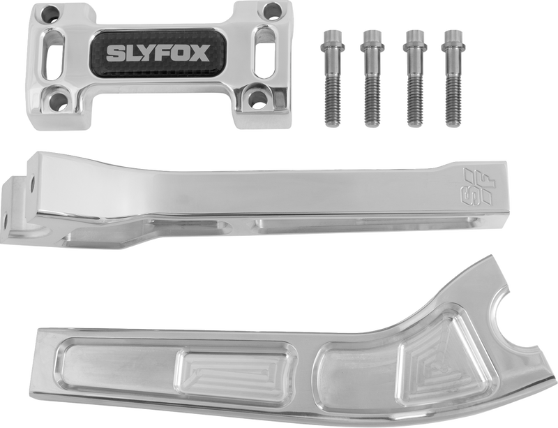 SLYFOX Handlebar Riser Kit - Pullback - 1" Clamping - 8" Rise - Raw SF-1002-08-R