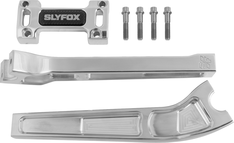 SLYFOX Handlebar Riser Kit - Pullback - 1" Clamping - 10" Rise - Raw SF-1002-10-R