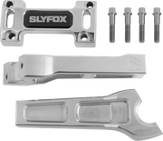 SLYFOX Handlebar Riser Kit - Straight - 1-1/8" Clamping - 6" Rise - Raw SF-1003-06-R