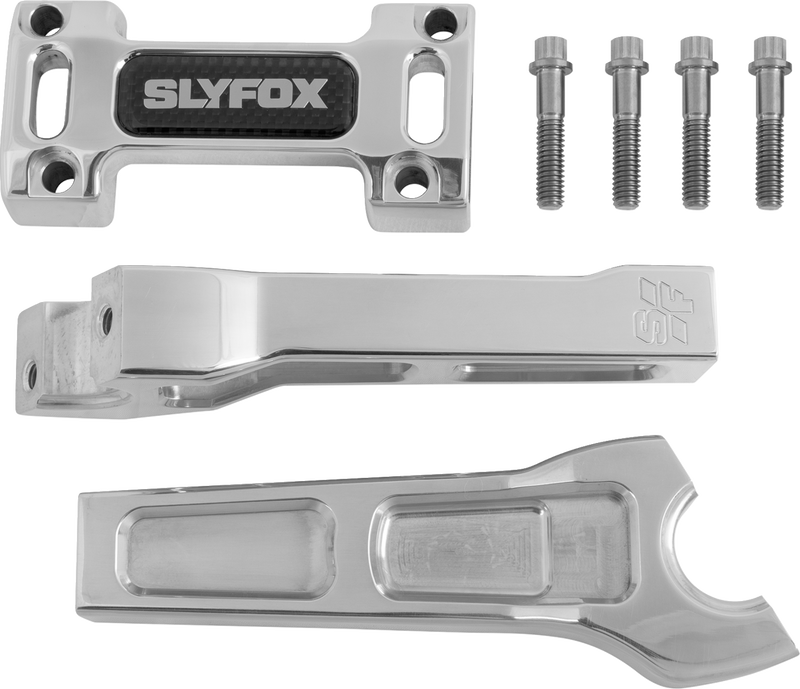 SLYFOX Handlebar Riser Kit - Straight - 1-1/8" Clamping - 6" Rise - Raw SF-1003-06-R