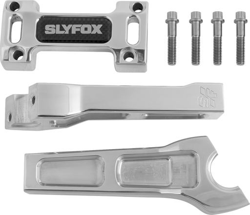 SLYFOX Handlebar Riser Kit - Straight - 1-1/8" Clamping - 6" Rise - Raw SF-1003-06-R