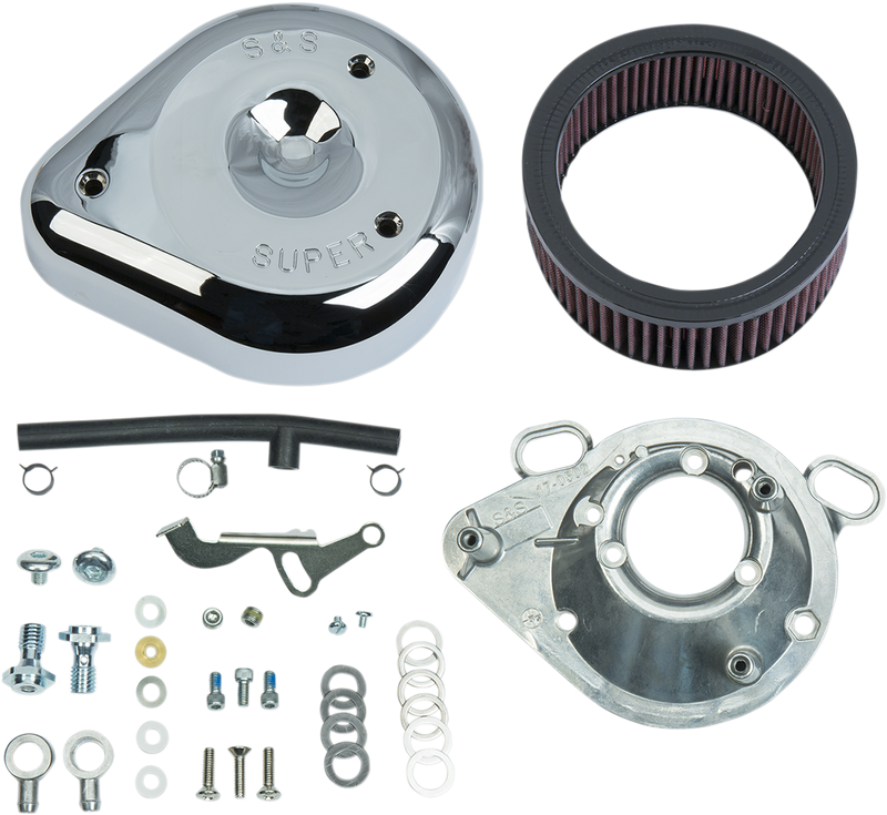 S&S CYCLE Teardrop Air Cleaner Kit - Chrome - S&S® Super E&G Carburetor Only
