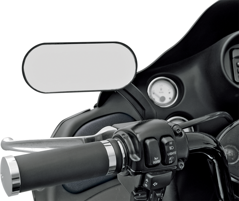 DRAG SPECIALTIES Billet Aluminum Oval 5" x 2" Mirror - Matte Black