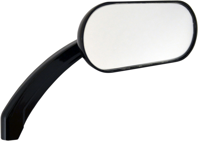 DRAG SPECIALTIES Billet Aluminum Oval 5" x 2" Mirror - Gloss Black