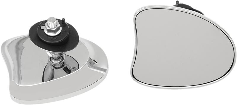 DRAG SPECIALTIES Batwing Fairing Mount Deluxe Teardrop Mirrors - Chrome