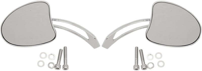 DRAG SPECIALTIES Replacement Long Stem Touring Mirrors  Set - Chrome