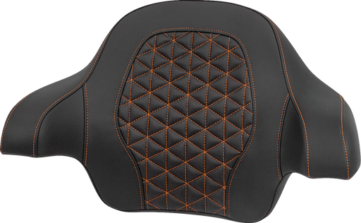 SADDLEMEN Tour-Pak® Passenger Pad - Tri-Gripper - Orange Stitch - FLH/FLT '14-'25 814-07-21103