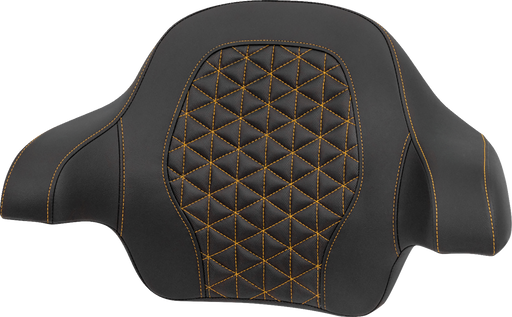 SADDLEMEN Tour-Pak® Passenger Pad - Tri-Gripper - Gold Stitch - FLH/FLT '14-'25 814-07-21107