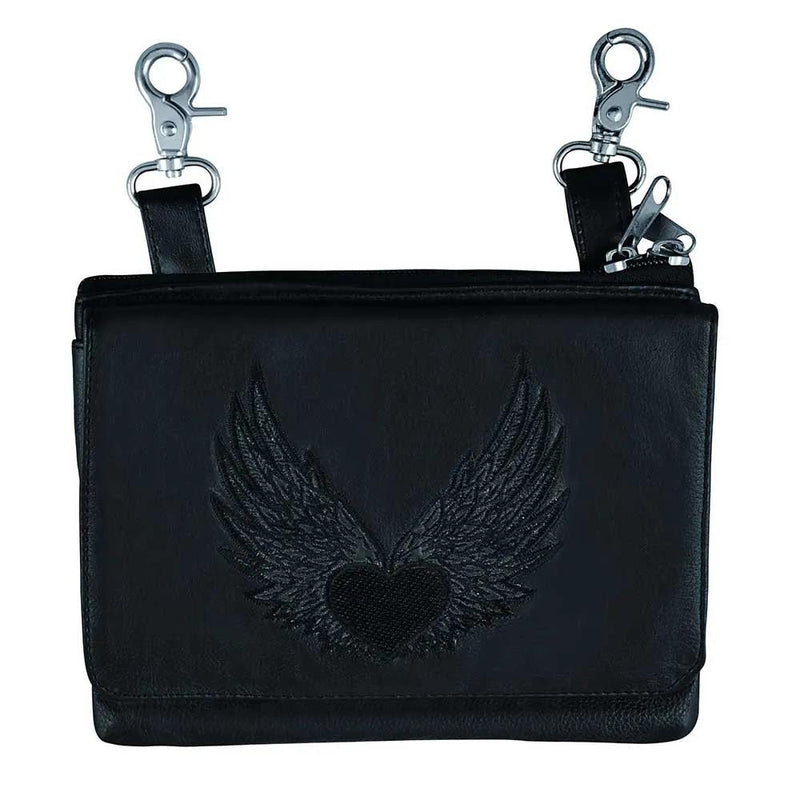 High-Quality Cowhide Leather Ladies Clip on Bag