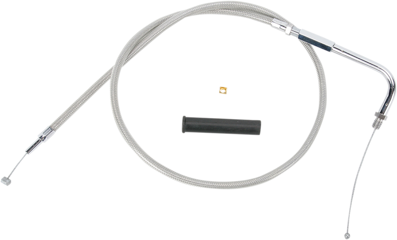 DRAG SPECIALTIES Stainless Braided Throttle Cable - 34-1/2"