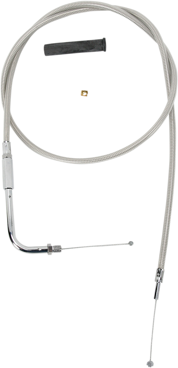 DRAG SPECIALTIES Stainless Braided Throttle Cable - 42"