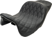 SLYFOX Chariot Seat - Black Double Diamond Stitch - Black Logo - FLH/FLT '09-'23.5 4723C