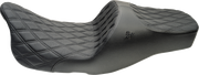 SLYFOX Chariot Seat - Black Double Diamond Stitch - Black Logo - FLH/FLT '09-'23.5 4723C