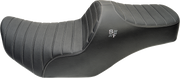 SLYFOX Chariot Seat - Silver Classic Stitch - Silver Logo - FLH/FLT '23.5-'26 4729B