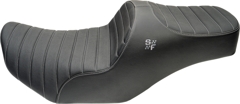 SLYFOX Chariot Seat - Silver Classic Stitch - Silver Logo - FLH/FLT '23.5-'26 4729B