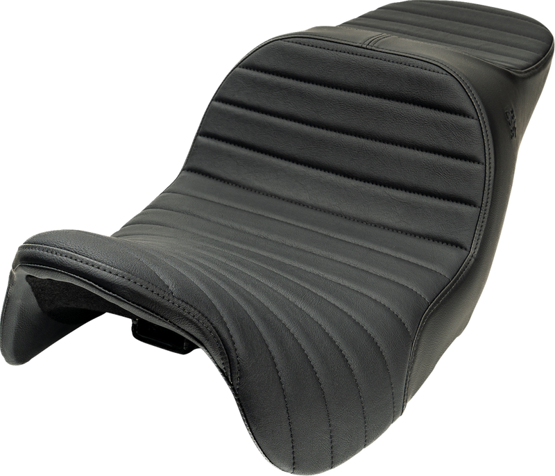 SLYFOX Chariot Seat - Black Classic Stitch - Black Logo - FLH/FLT '09-'23.5 4723A