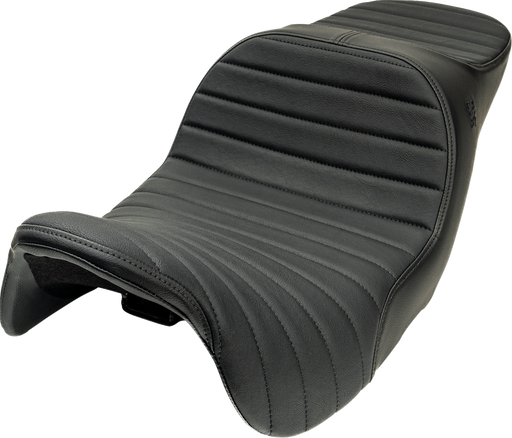 SLYFOX Chariot Seat - Black Classic Stitch - Black Logo - FLH/FLT '09-'23.5 4723A