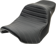 SLYFOX Chariot Seat - Silver Classic Stitch - Silver Logo - FLH/FLT '09-'23.5 4723B