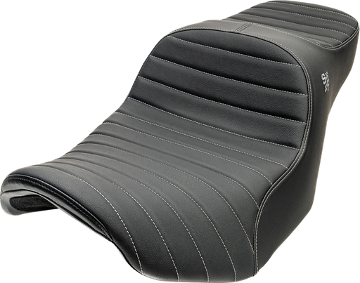 SLYFOX Chariot Seat - Silver Classic Stitch - Silver Logo - FLH/FLT '09-'23.5 4723B