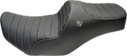 SLYFOX Chariot Seat - Silver Classic Stitch - Silver Logo - FLH/FLT '09-'23.5 4723B