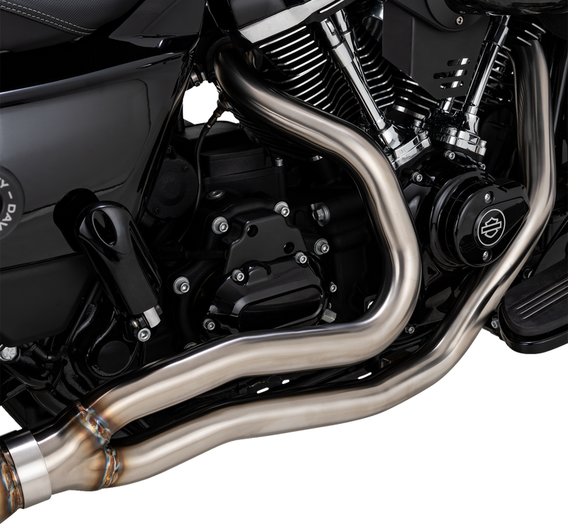VANCE & HINES 2-into-1 Gaslighter Exhaust System without Heat Shields - M8 Touring - Brushed 27347