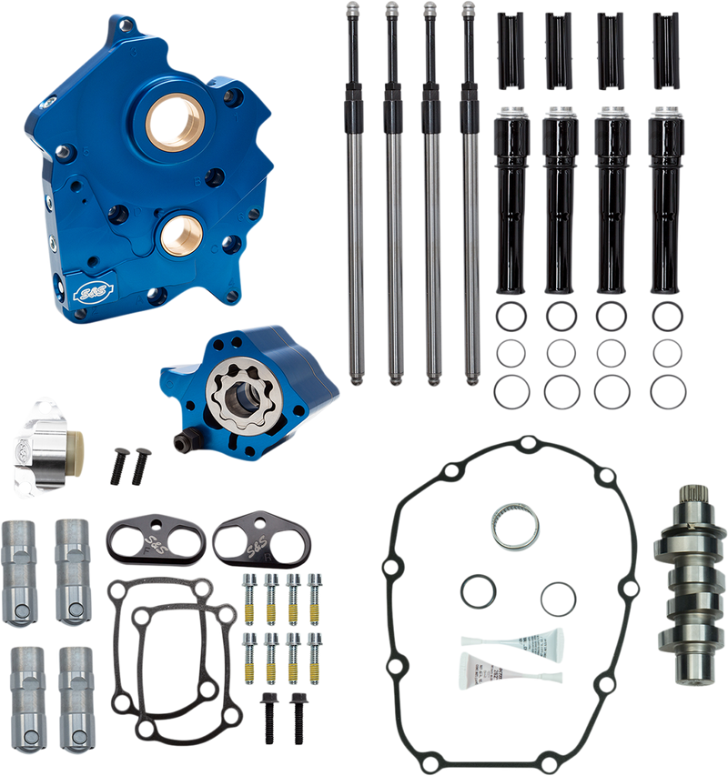 S&S CYCLE Cam Chest Kit - Water Cooled - Chain Drive - 475 Cam - Black Pushrod Tubes - M8 310-1008C