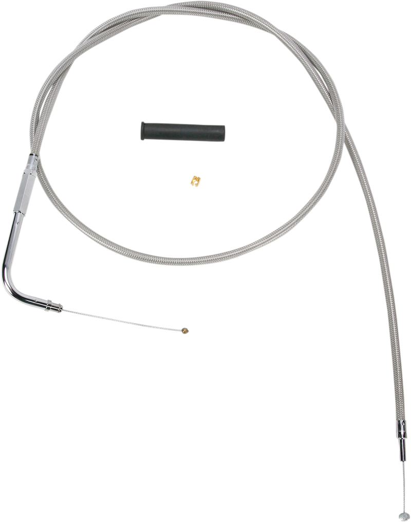 DRAG SPECIALTIES Stainless Braided Throttle Cable - 50"