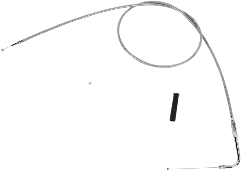 DRAG SPECIALTIES Stainless Braided Throttle Cable - 52"