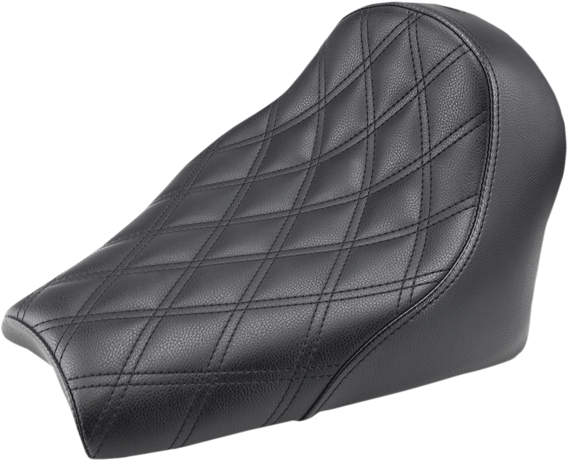 SADDLEMEN Seat - Renegade Solo - Lattice Stitched - Black - '18-'19 Indian Scout Bobber