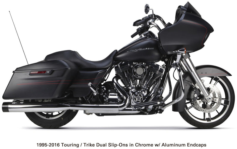 TBR Comp S Slip On Tc Chrome W/Blk Aluminum End Cap - '95-'16 TOURING