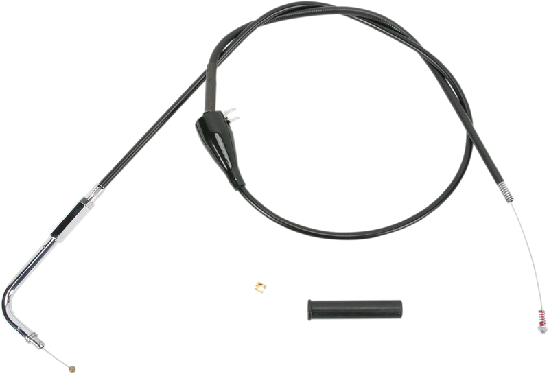 DRAG SPECIALTIES Replacement Throttle Idle Cable w/ Cruise Control - Black Vinyl - 38-3/8"