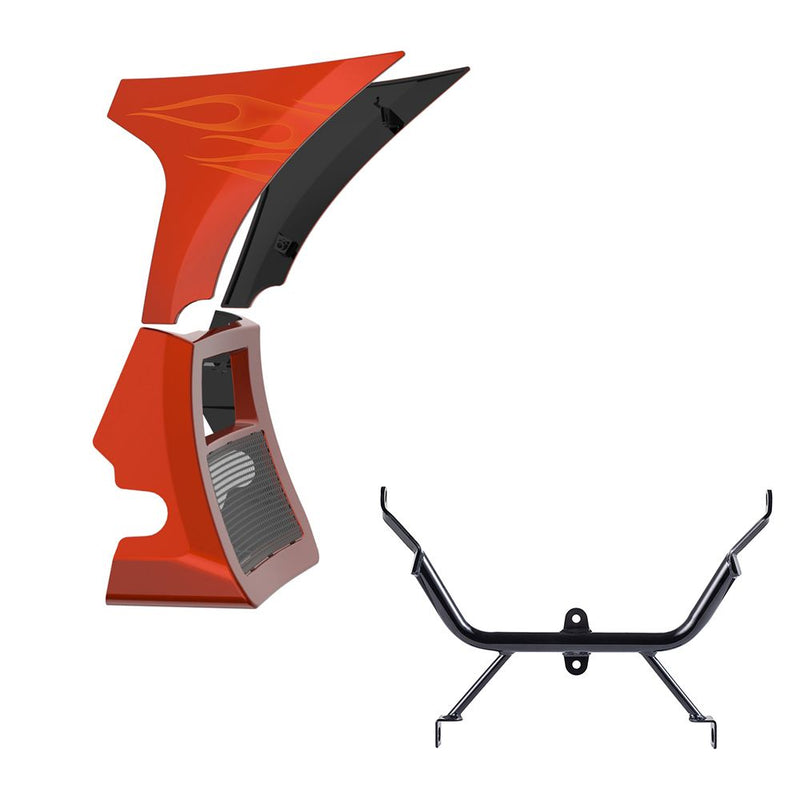 Advanblack Fairing  Spoiler Kit with Support Bracket for '23.5-'26 Harley Road Glide