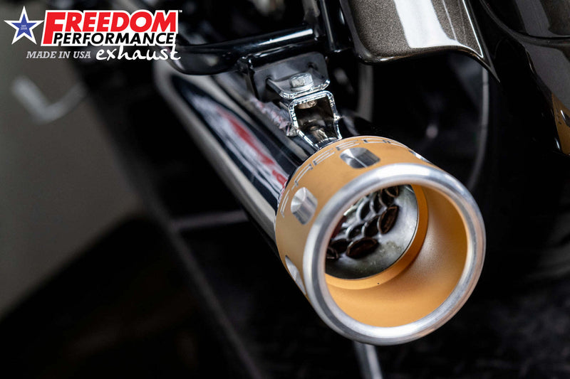 FREEDOM EXHAUST -  SOFTAIL M8 ONLY 4" SLIP-ONS *FITS FREEDOM HEADERS ONLY*