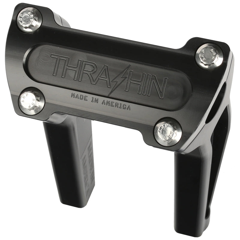 THRASHIN SUPPLY CO. Risers Pull Back 6-1/2" Standard Top Clamp Black