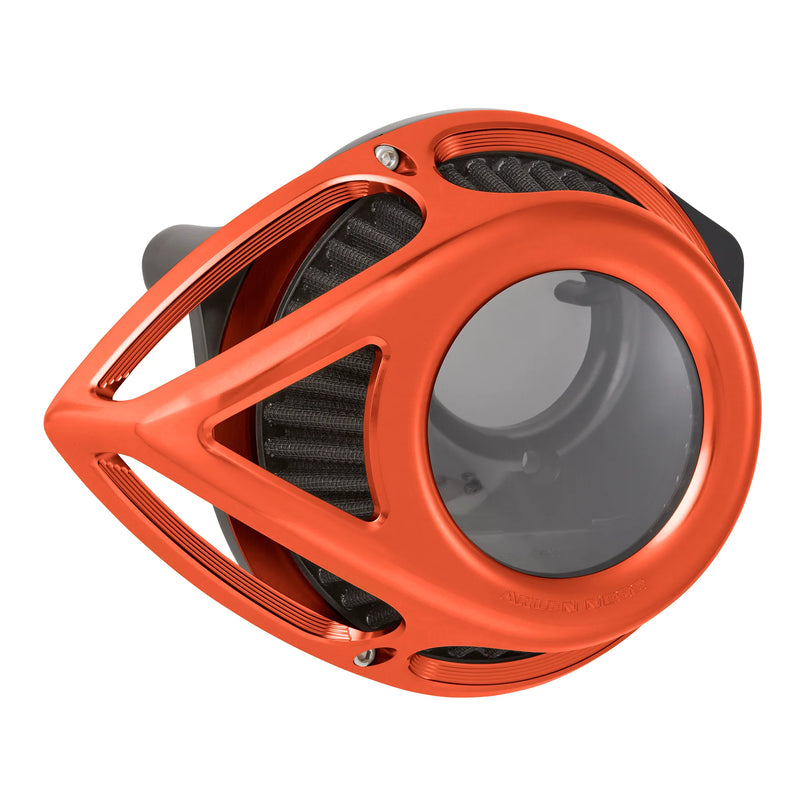 ARLEN NESS Tear Series Clear Air Cleaner Kit - Orange Anodized