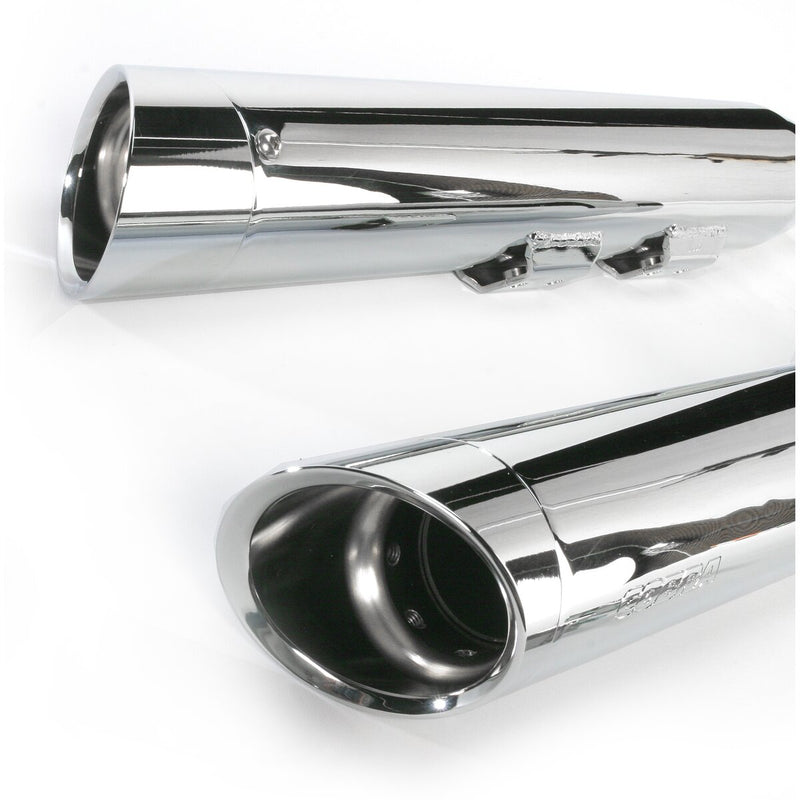 COBRA 3" Slashcut Slip-On Mufflers - Chrome - Softail '07-'17