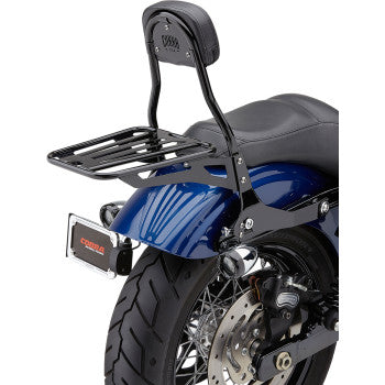COBRA Detachable Backrest Kit - 14" - Round - Black - Dyna '06-'17