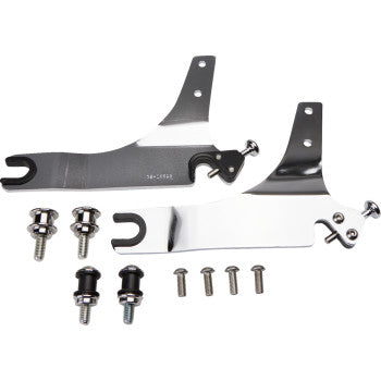 COBRA Detachable Backrest Kit - 14" - Round - Chrome - FXLR '18-'20