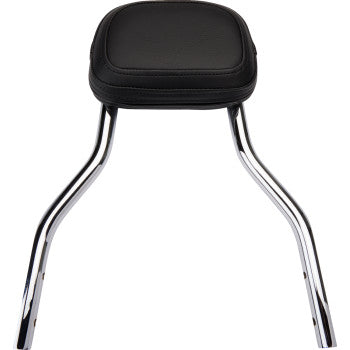 COBRA Detachable Backrest Kit - 14" - Round - Chrome - FLSB '18-'20