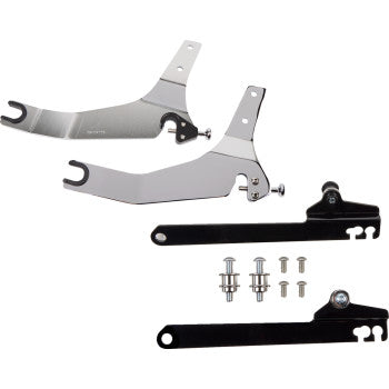 COBRA Detachable Backrest Kit - 11" - Square - Chrome - Dyna '06-'17